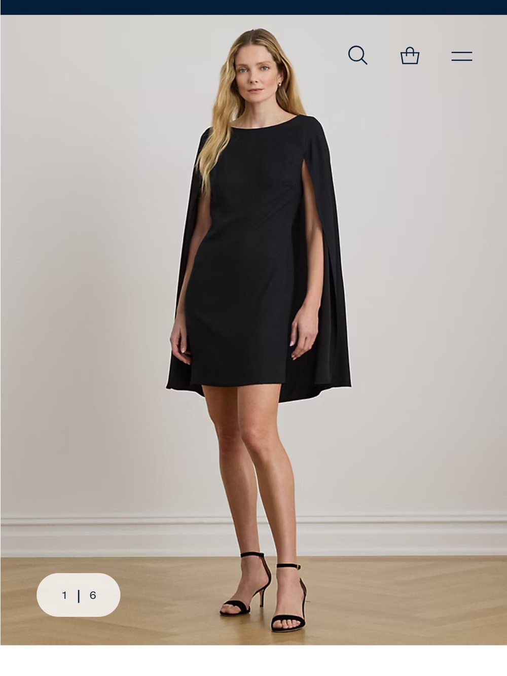 Lauren Ralph Lauren size 12 NWT Cape Georgette Cocktail Dress